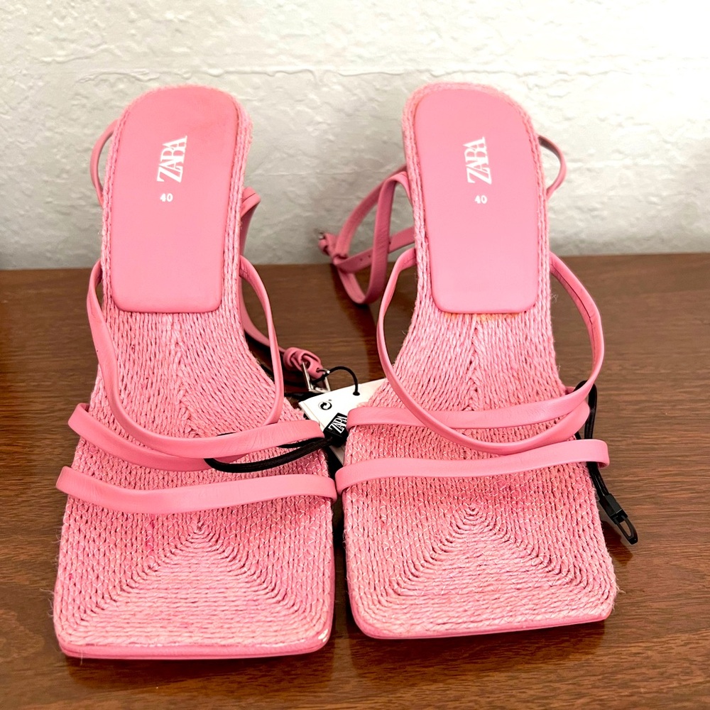 Zara heels. Brand New. Pink. Size 40